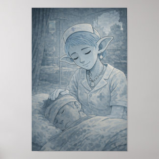 Affiche Tendresse / Infirmière / Hôpital