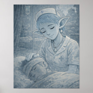 Affiche Tendresse / Infirmière / Hôpital