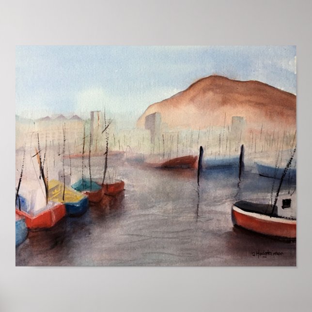 Affiche Tenerife, COULEUR D'EAU Portuaire (Devant)