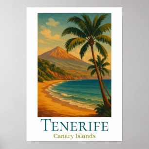Affiche Tenerife Îles Canaries Mont Teide Île Espagnole