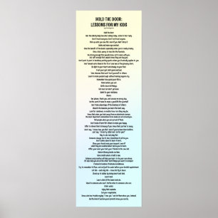 Affiche Tenez la porte : Leçons pour mes enfants 2022