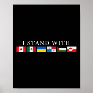 Affiche Tenez-vous avec le Canada Vert Mexique Panama Gaza