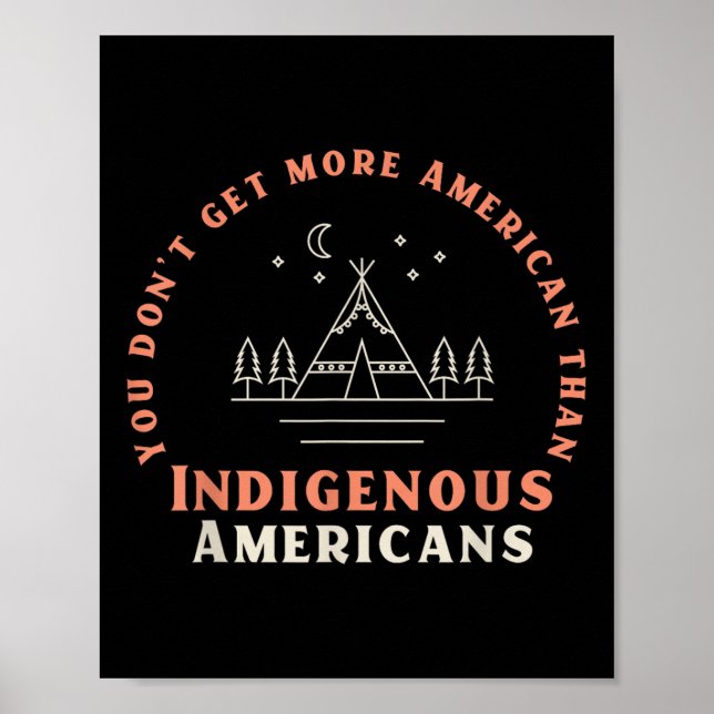 Affiche Tenez-vous avec les Amérindiens - Pro-démocratie (Devant)