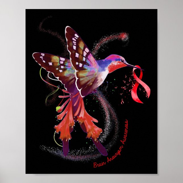 Affiche Tenir Burgundy Ribbon Cerveau Aneurysme Sensibilis (Devant)