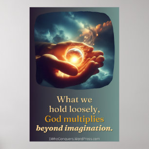 Affiche Tenir l'Univers de manière légère