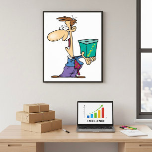 Affiche Tenir Une Boîte De Qualité