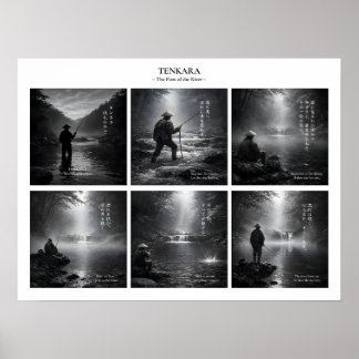 Affiche Tenkara Fishing Wall Art Print