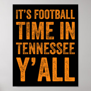 Affiche Tennessee Football C'est l'heure du football dans
