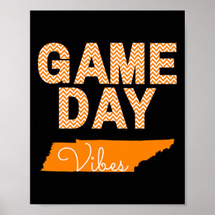 Affiche Tennessee Football Jour Vibes Fall Tailgate