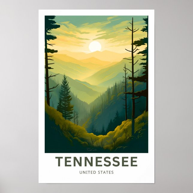 Affiche Tennessee United States Travel Print (Devant)