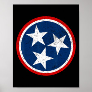 Affiche Tennessee Volunteer State - Distressed Tristar Fla