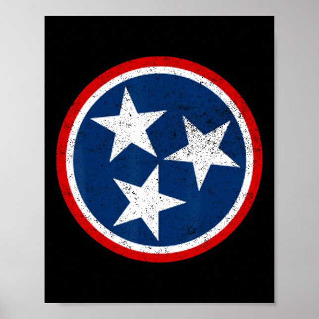 Affiche Tennessee Volunteer State - Distressed Tristar Fla (Devant)