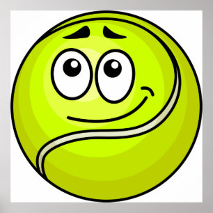 Affiche Tennis Ball Face