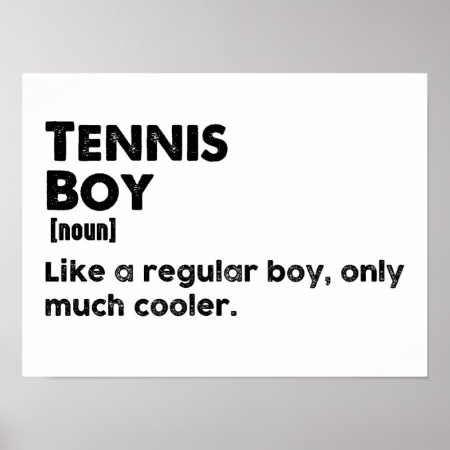 Affiche Tennis Boy Drôle Définition Tennis Lover (Devant)