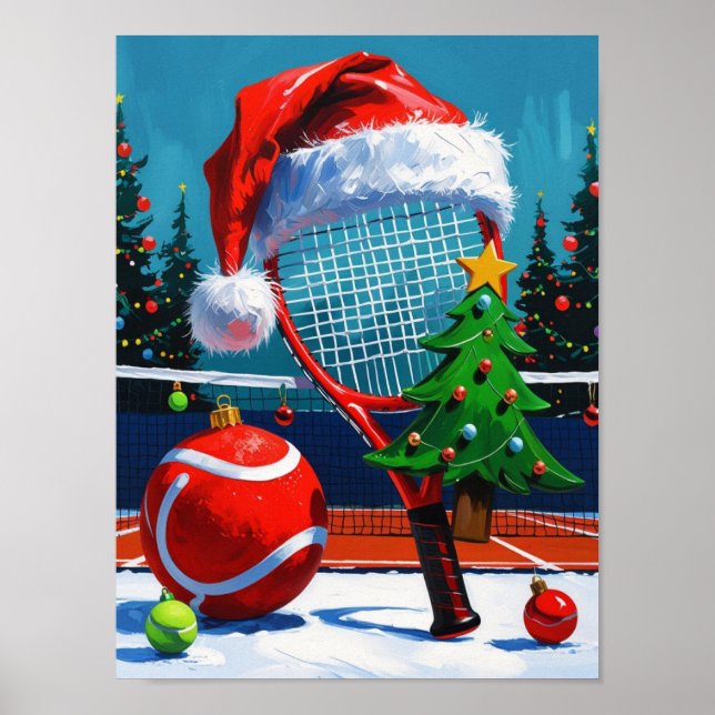 Affiche Tennis Christmas Themed for Player  (Devant)