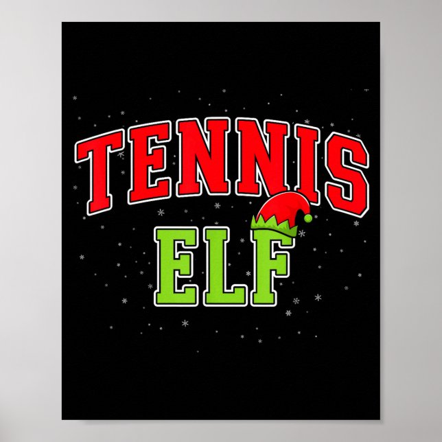 Affiche Tennis Elf Christmas Family Matching Group Xmas  (Devant)