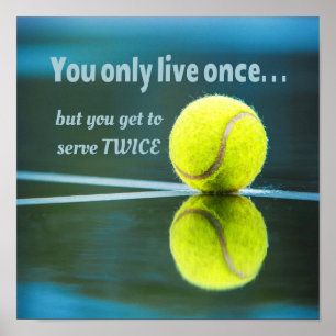 Affiche Tennis en direct une fois sept fois, Tennis Ball, 