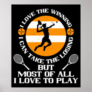 Affiche Tennis - J'aime gagner J'aime jouer
