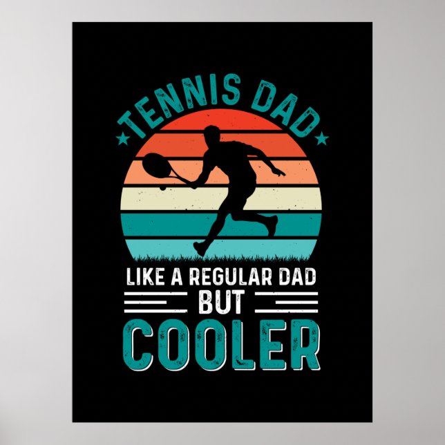 Affiche Tennis Papa Retro Sunset (Devant)