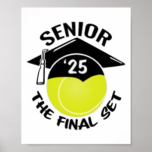 Affiche Tennis Senior 2025 Le dernier set Graduation Cap