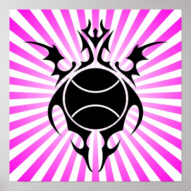 Affiche tennis tribal (Devant)