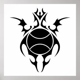 Affiche tennis tribal