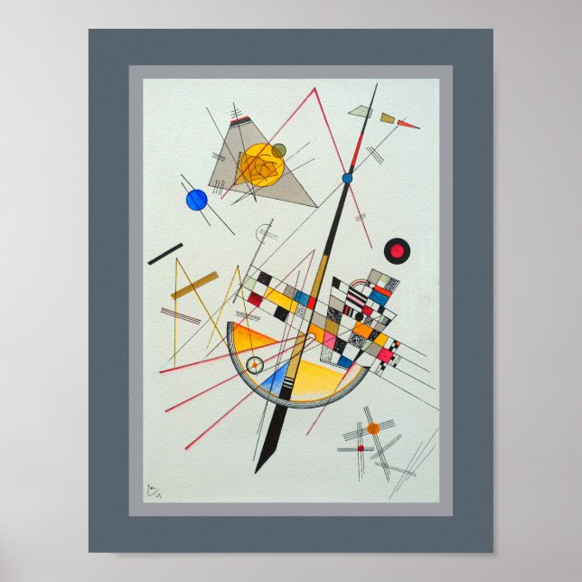 Affiche Tension délicate par Wassily Kandinsky (Devant)