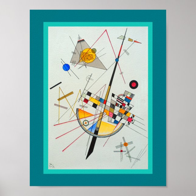 Affiche Tension délicate par Wassily Kandinsky (Devant)