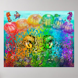 Affiche Tentacles arc-en-ciel