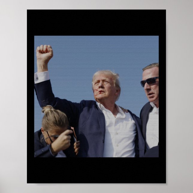 Affiche Tentative d'assassinat de Trump - Rassemblement de (Devant)