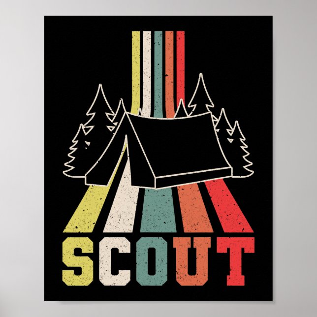 Affiche Tente rétro Scout (Devant)