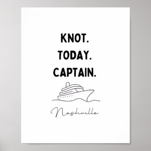 Affiche Tenue de capitaine de croisière de nœud aujourd'hu