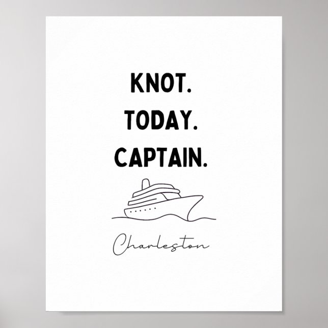Affiche Tenue de croisière capitaine, pas aujourd'hui Char (Devant)
