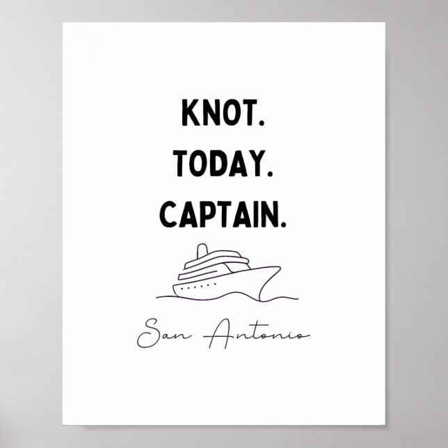 Affiche Tenue de croisière du capitaine, pas aujourd'hui S (Devant)