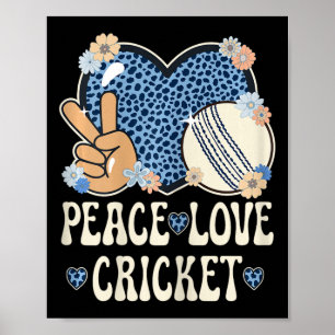 Affiche Tenue de femme amateur de cricket imprimé guépard