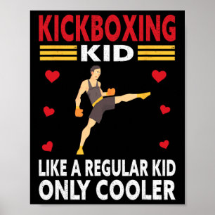 Affiche Tenue de kickboxeur drôle pour enfant - Enfant de