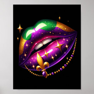 Affiche Tenue de Mardi Gras Costume Hommes Femmes Lèvre de