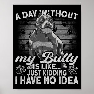 Affiche Tenue de peluche Bully Tbull Chien Bouledogue Amér