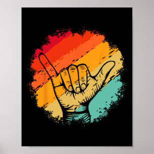 Affiche Tenue de plage de surf Shaka Design de surfeur sal