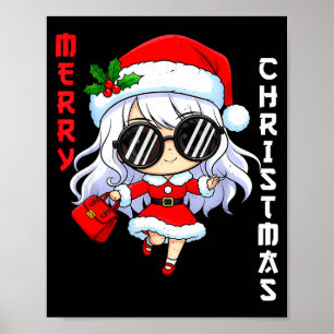 Affiche Tenue de pyjama de Noël d'anime mignon drôle de va