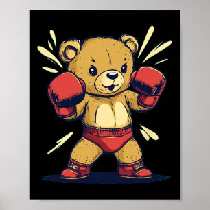 Affiche Tenue D'Ours Sport Pour Et Gants De Boxe Amateurs