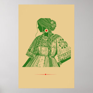 Affiche Tenue Mexicaine Traditionnelle