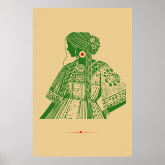 Affiche Tenue Mexicaine Traditionnelle
