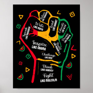 Affiche Tenue Poing de Black History Month pour Femmes