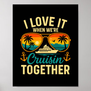 Affiche Tenues de l'équipe de croisière 2025 Amis Famille