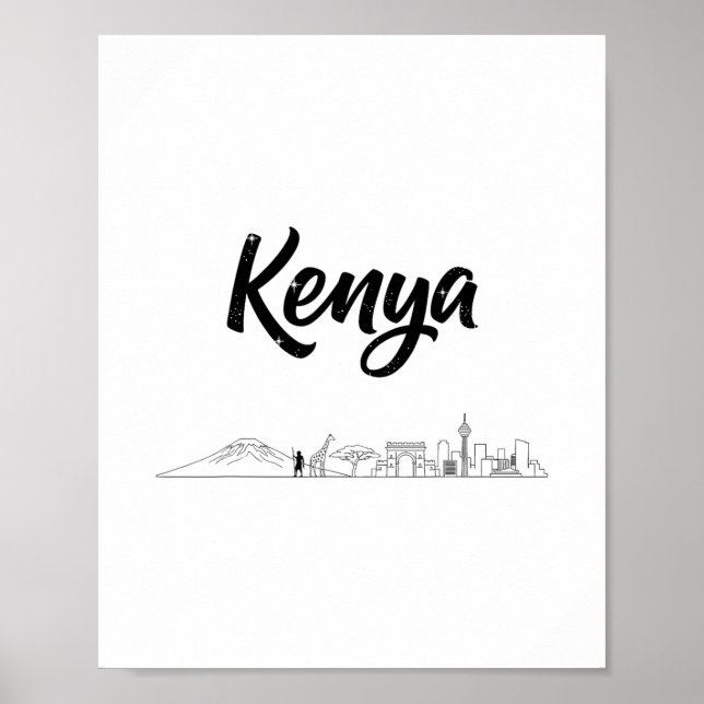 Affiche Tenues de vacances de voyage de Kenya Skyline  (Devant)