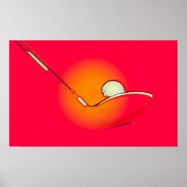 Affiche Teoff At Dawn - Original Golf Art Print (Devant)