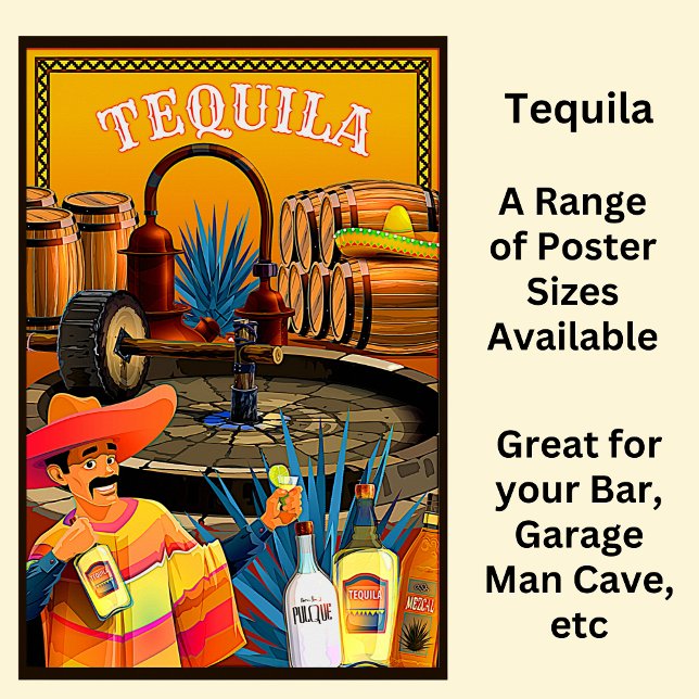Affiche Tequila - Agava bleu mexicain (Créateur téléchargé)
