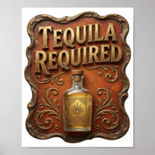 AFFICHE TEQUILA CRISP GOLD OBLIGATOIRE