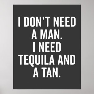 Affiche Tequila Et Une Citation Tan Drôle